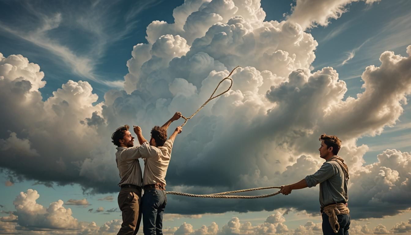 Magical Realism Image of Letting Go of Worries