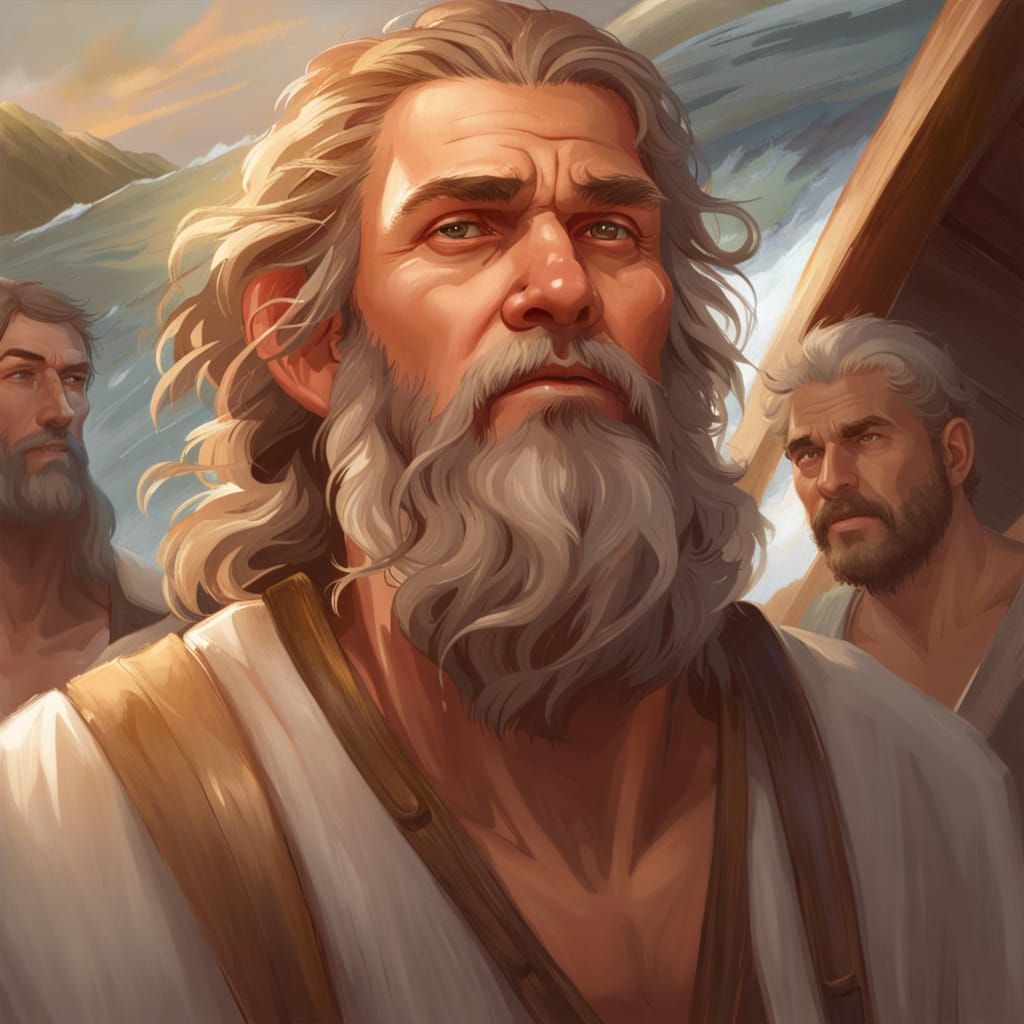 Noah on the Ark: Hyperdetailed Concept Art