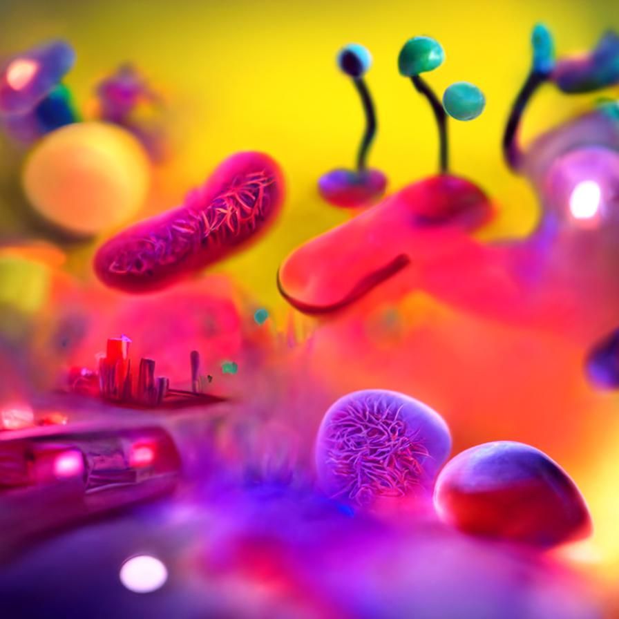 Futuristic Microorganisms: Hyperrealistic Digital Art