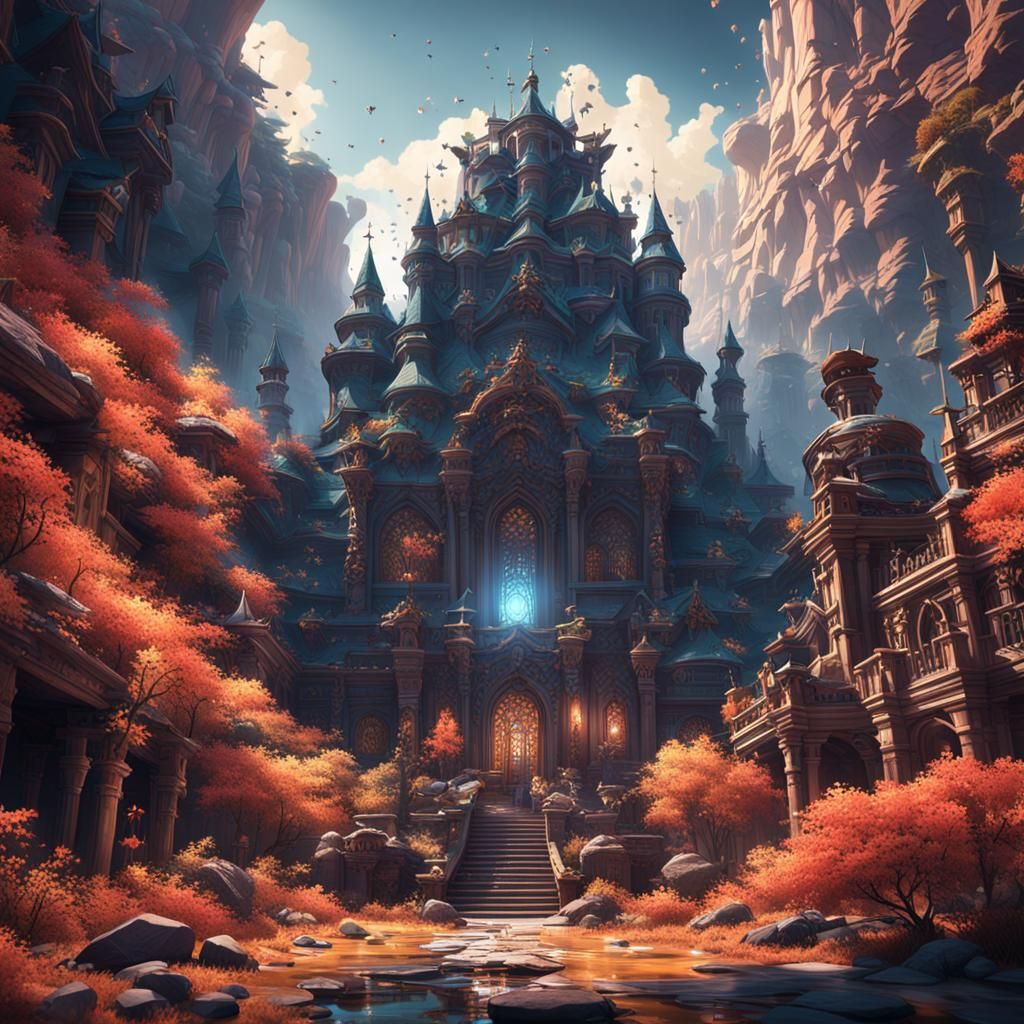 Fantastical Matte Painting with Deep Color