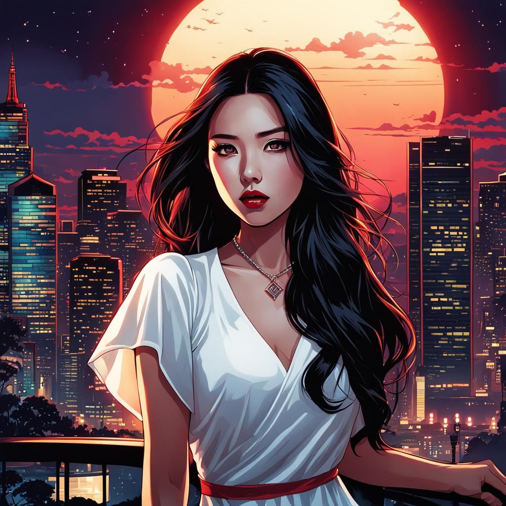 Modern Vampire in Los Angeles as Comic Book Art