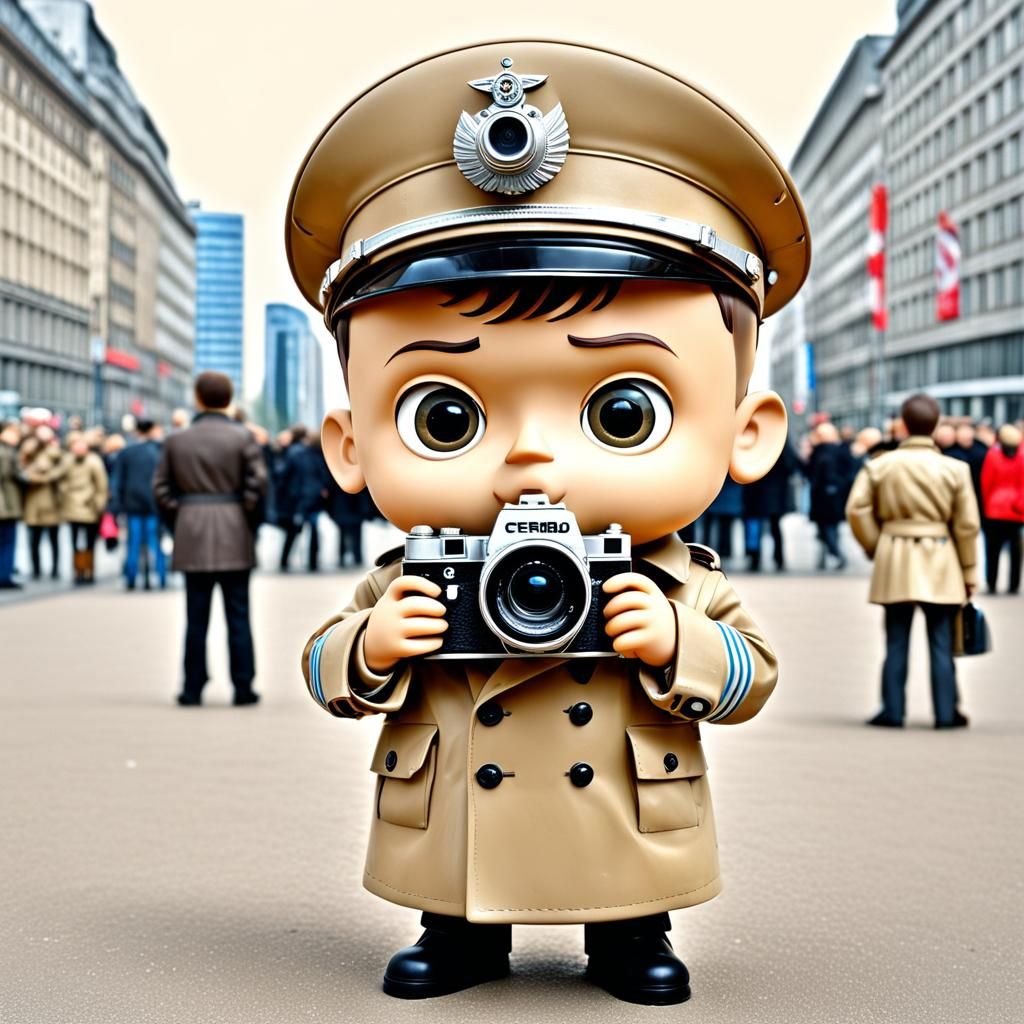 Chibi Stasi Officer Observes East Berlin, 1981