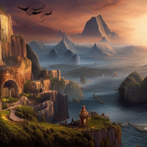 Detailed Matte Painting of a Perfect World