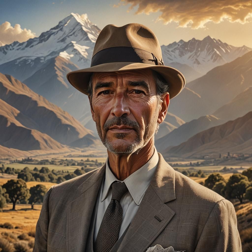 Classic Portrait of a Man in Andes Mountains, 8K