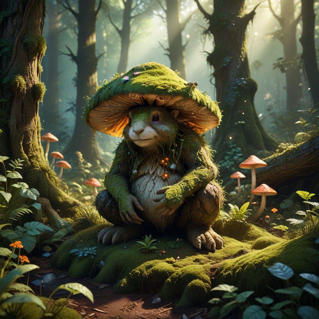 Gentle Forest Giant in Enchanted Woodland