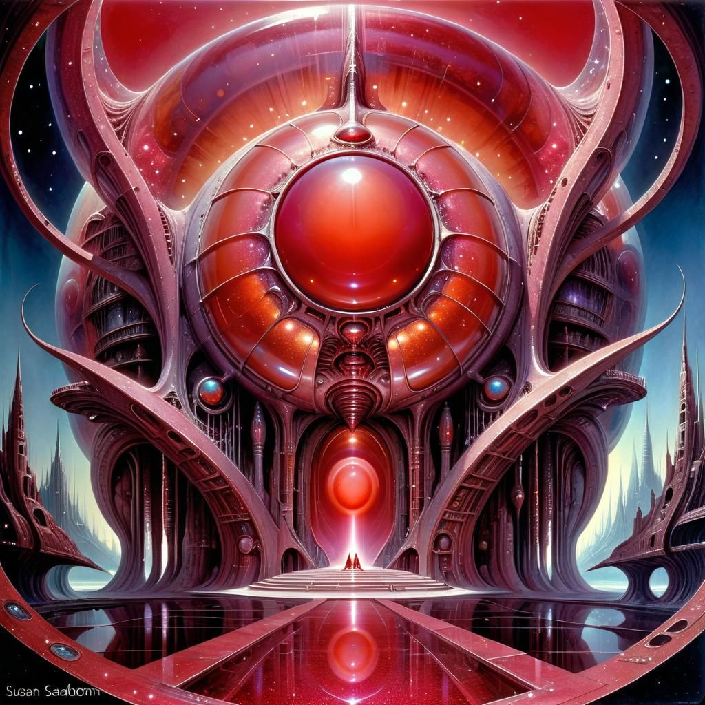 Fantastic Neo-Futuristic Dreamscape in Psychedelic Art Style