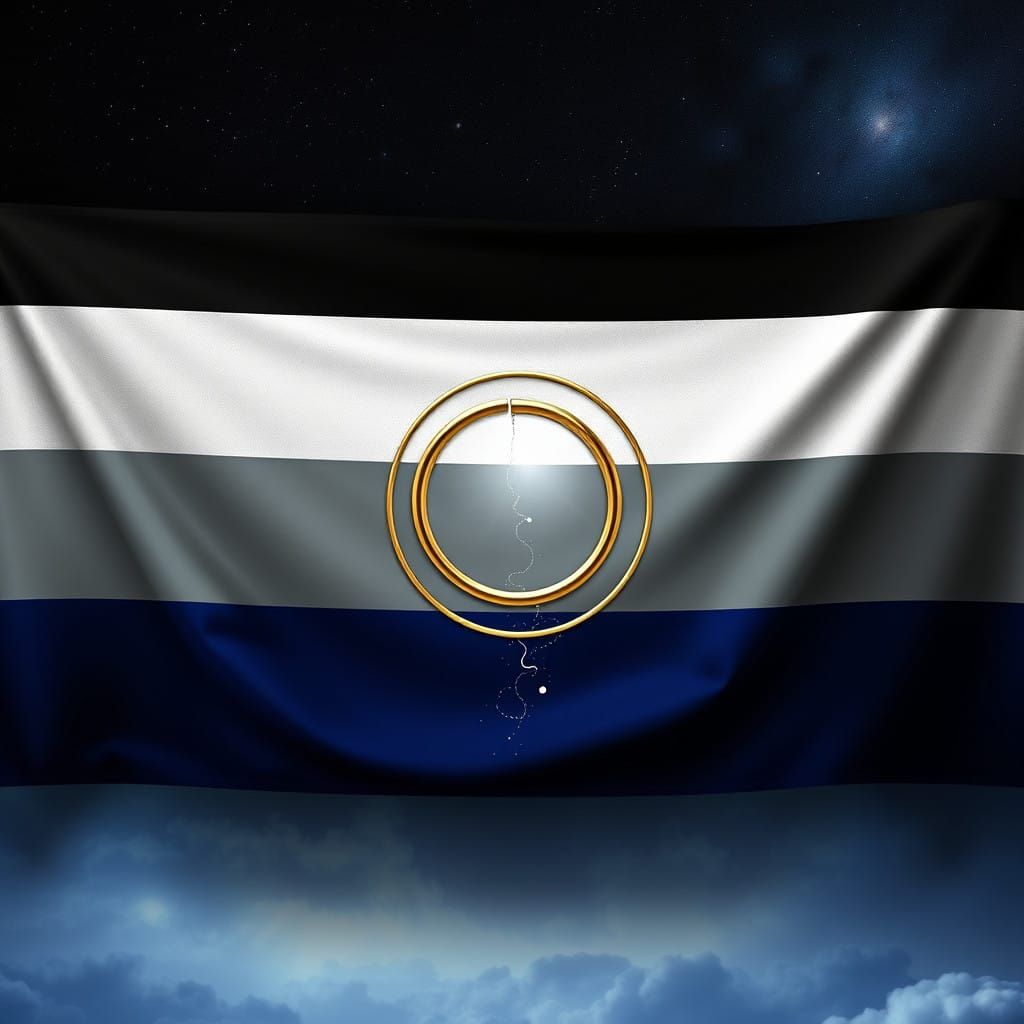 Ethereal Timeless Flag Design in Cosmic Style