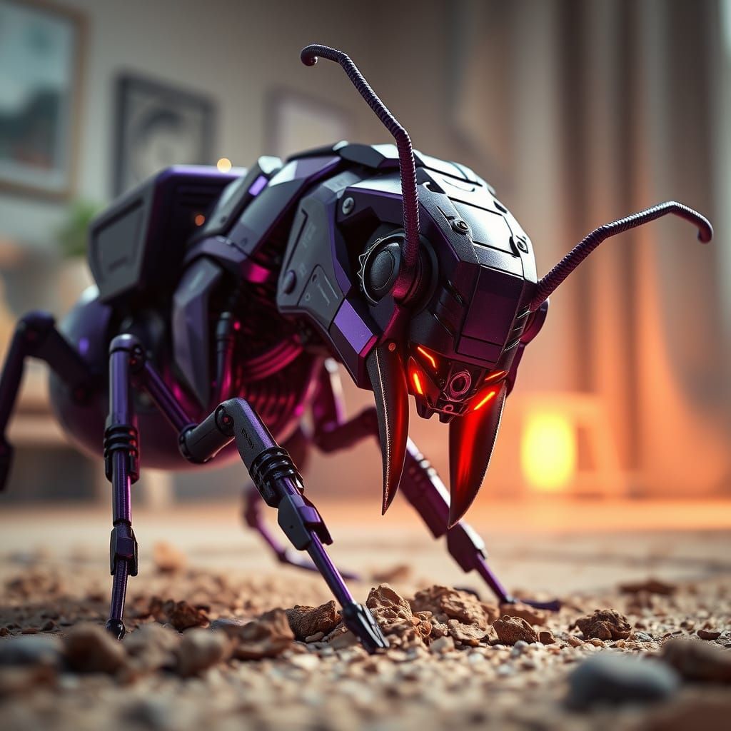 Sci-Fi Metal Ant-Eater Robot Helps Mum in a Futuristic Livin...