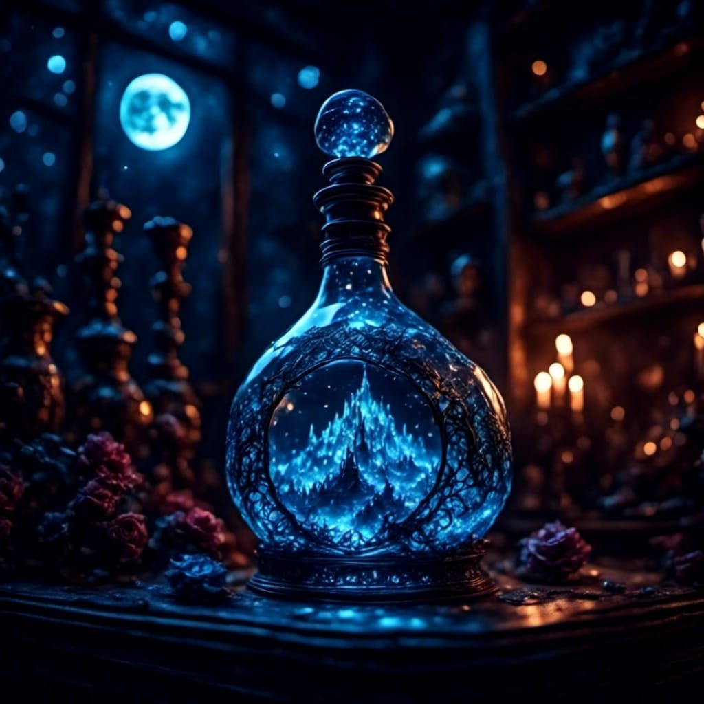 Mountain in a decanter