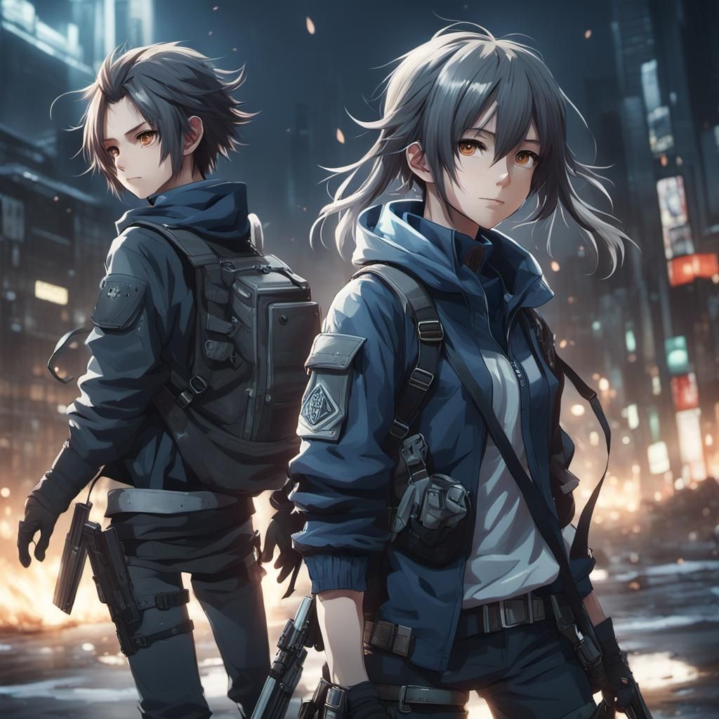 Anime-Style Fugitives in Detailed 3D Art