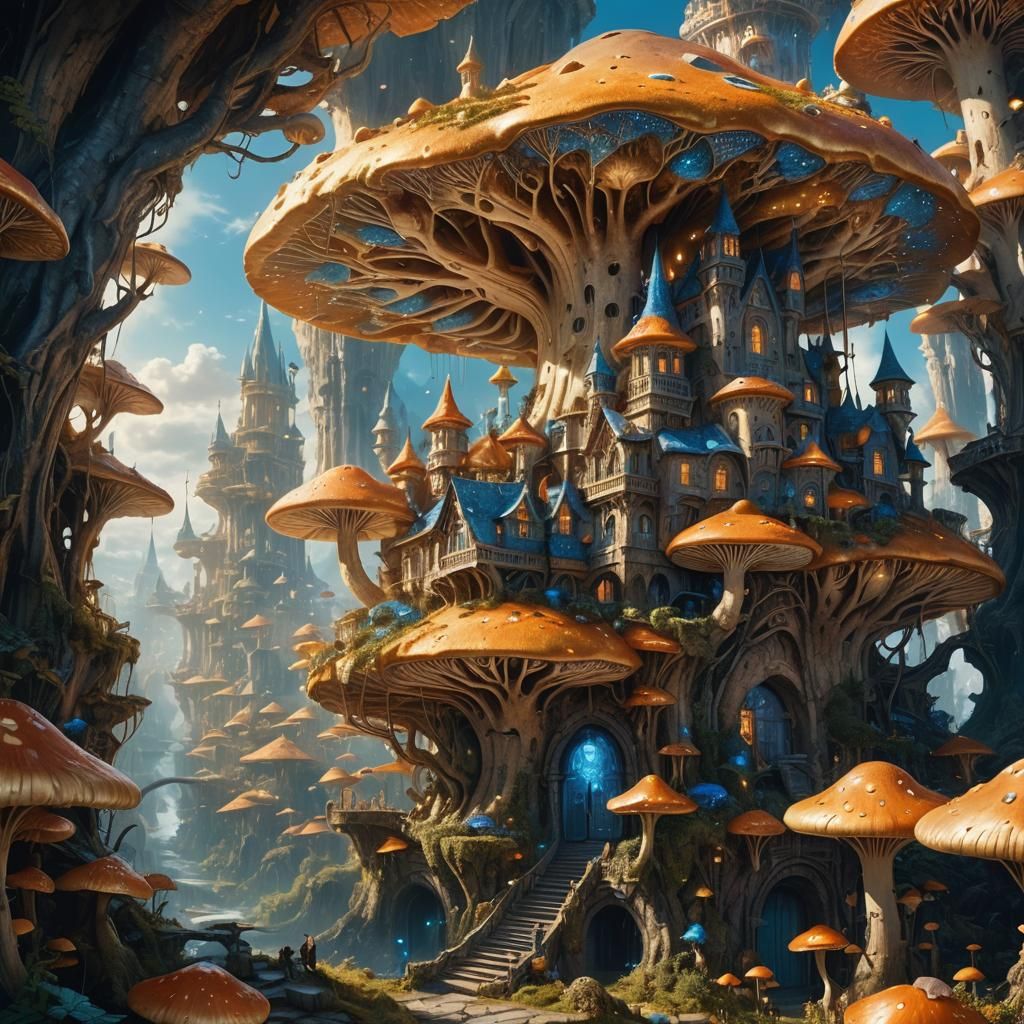 Mushroom City: Fantasy Matte Painting in Unreal Engine