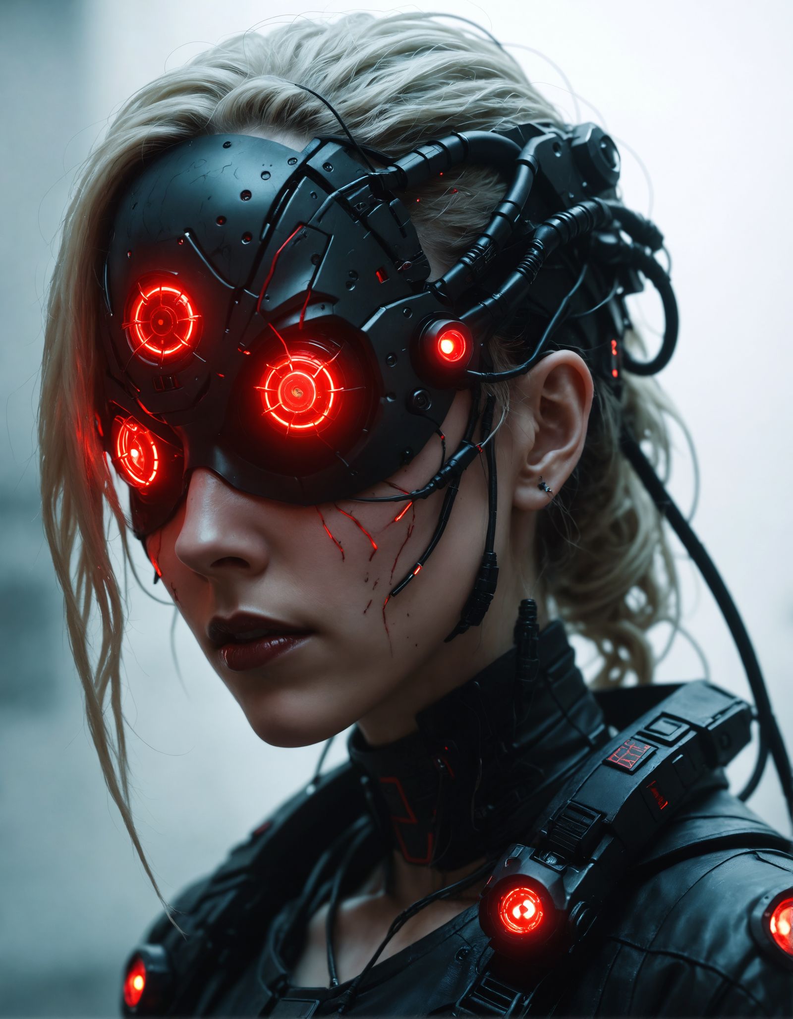Cyberpunk Maelstrom Gang Member with Cybernetic Enhancements