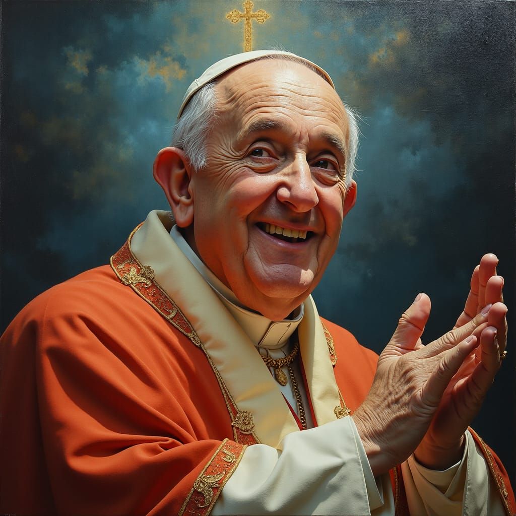 Serene Welcome to Heaven in Hyper-Realistic Oil Painting Sty...