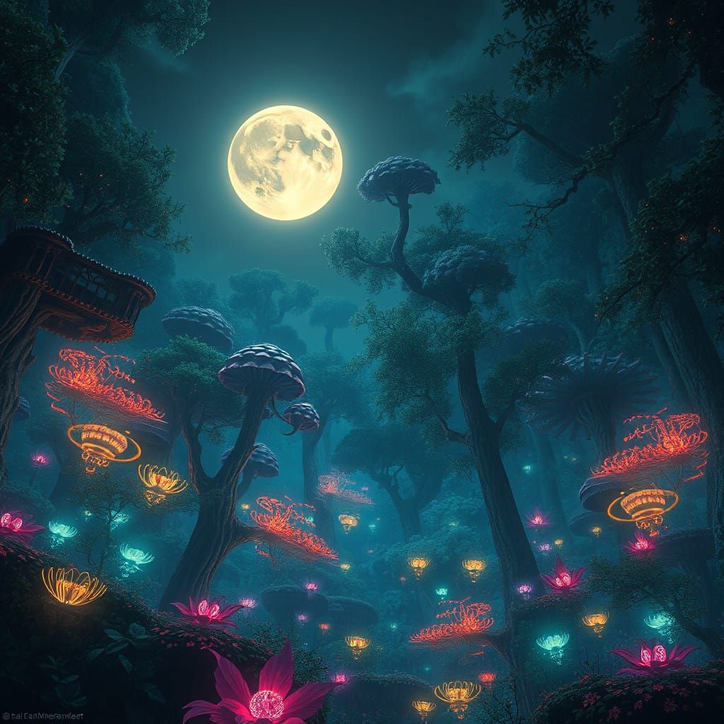 Luminous Dreamscapes in Mystical Forest