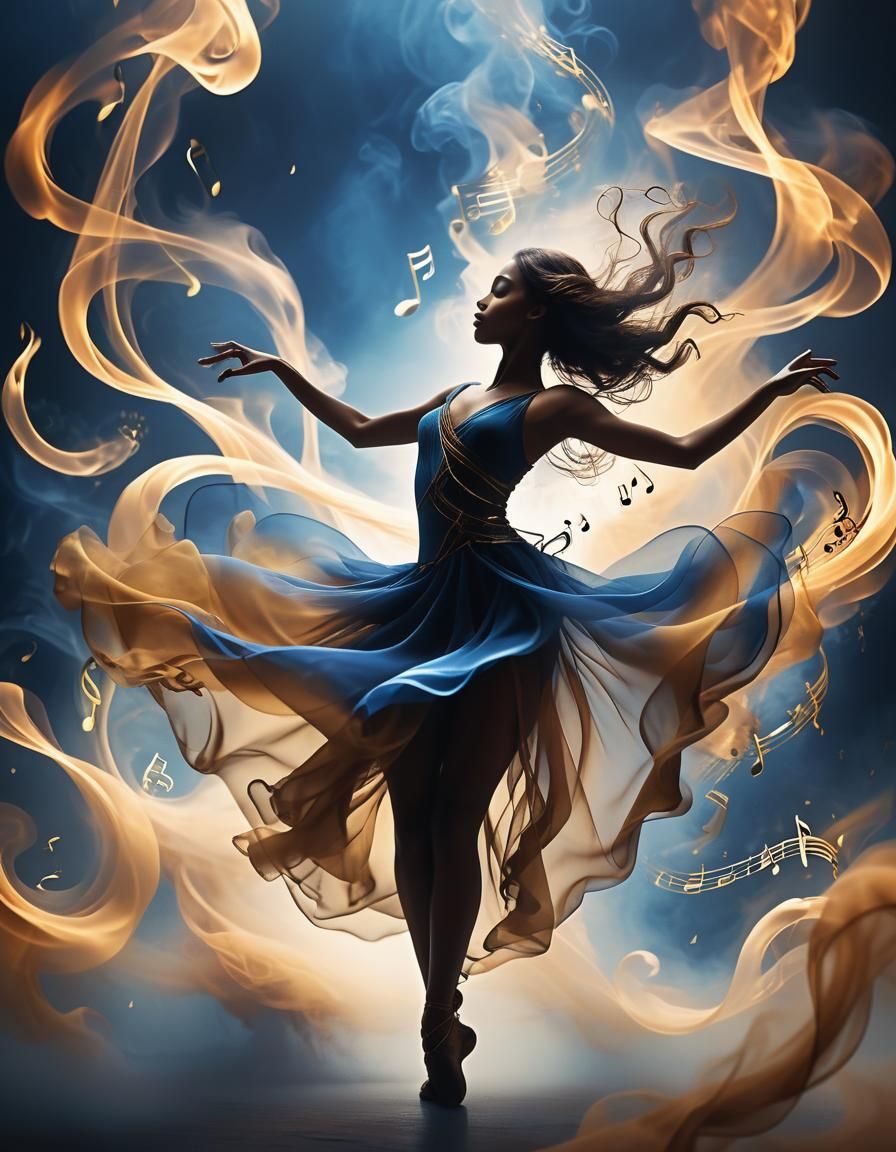 Entwined Dancer: A Mystical Symphony in Fantasy Art