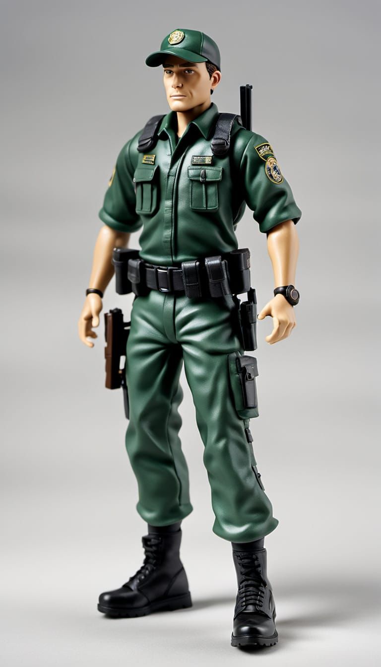 Poseable Game Warden Action Figure in Toy Packaging