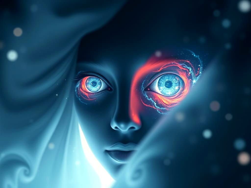 Divine Cosmic Face Emerging from Starlight