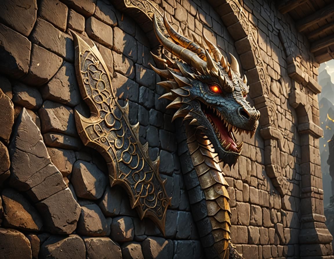 Dragon Claw Marks in Ancient Temple