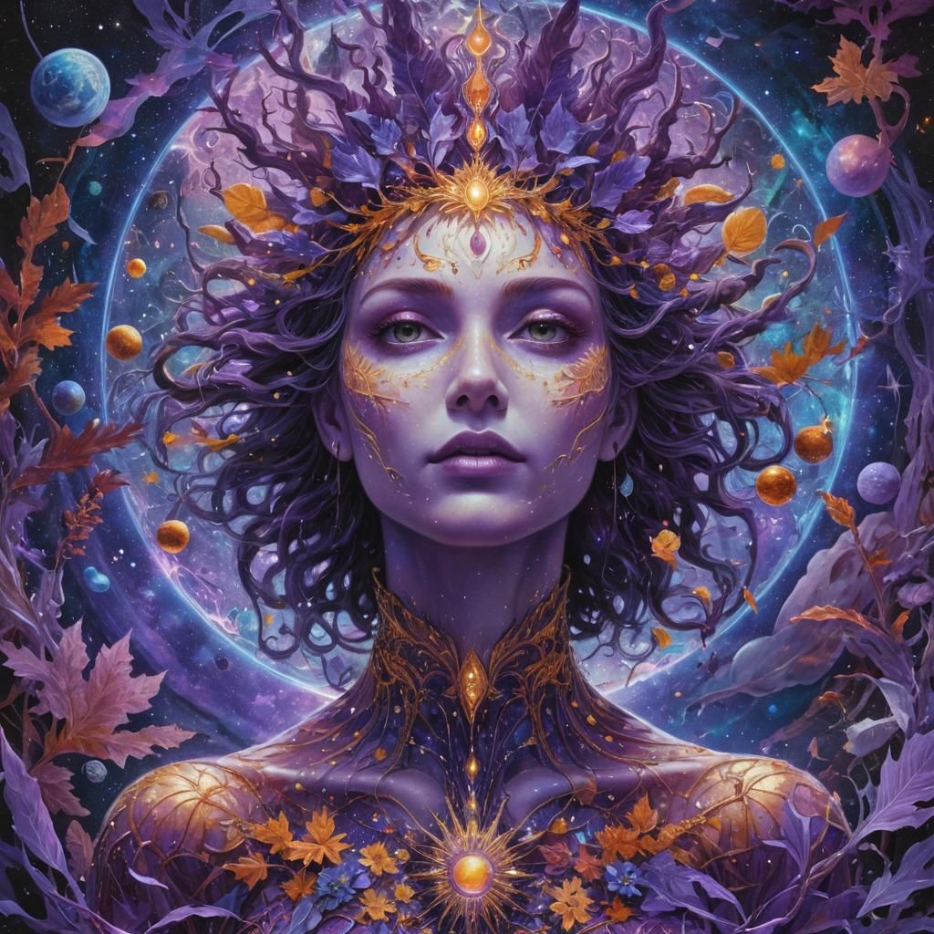 Autumnal Sect Leader in Holographic Cosmic Illustration