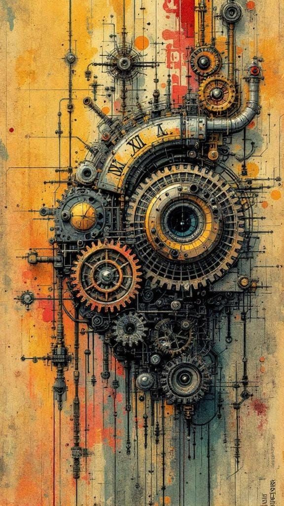 Industrial Surrealism: Broken Mechanical Heart in Dystopian ...