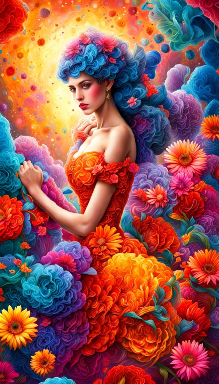 Abstract Unearthly Beauty in Brilliant Colors