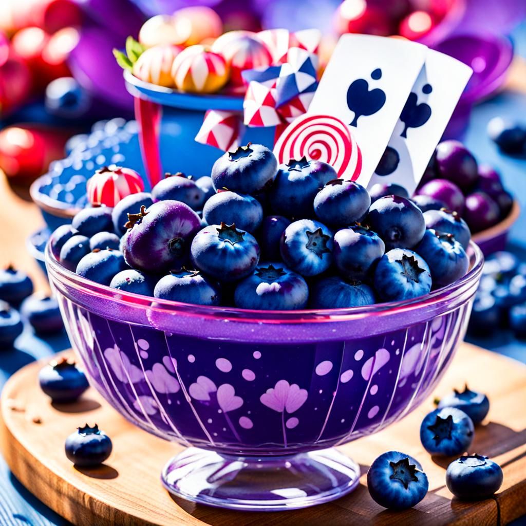 Vibrant Blueberry Carnival: An AI Creation