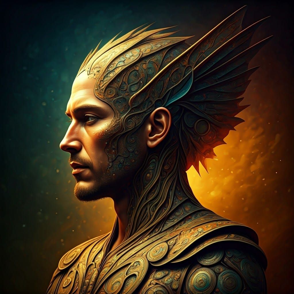 Hyperrealistic Butterfly Man with Majestic Wings