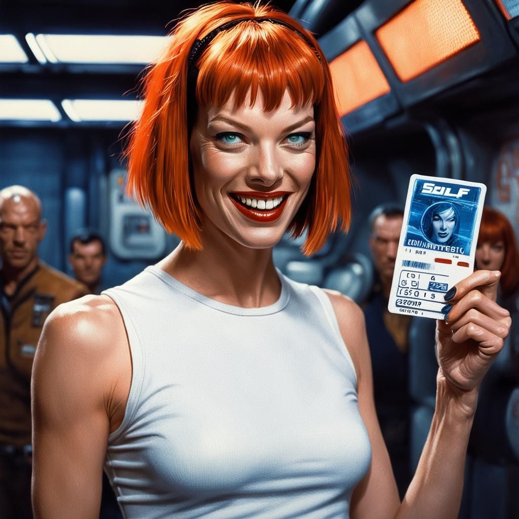 Leeloo Multipass Oil Painting in Romanticism Style
