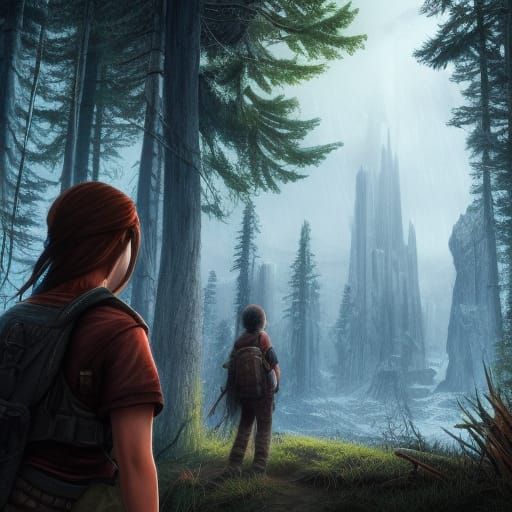 Joel and Ellie: Cozy Firelight Scene