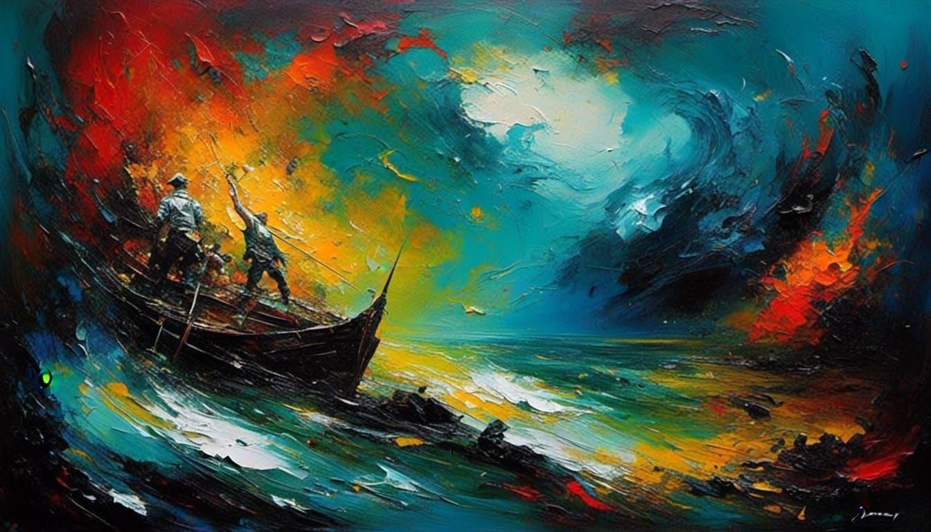Epic Abstract Fantasy Oil Painting Masterpiece