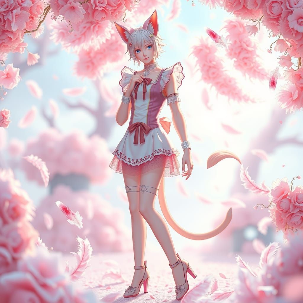 cute anime catgirl trap