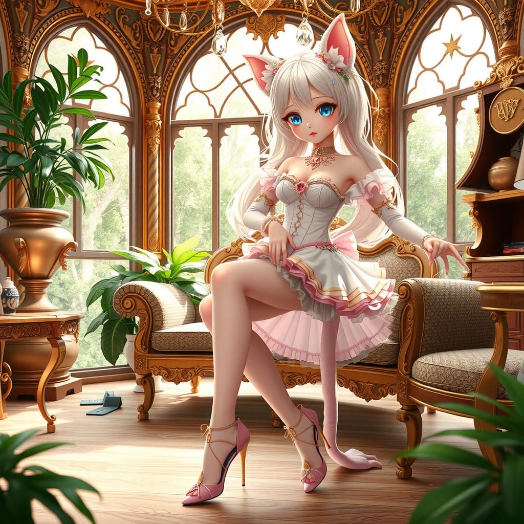 cute anime catgirl trap