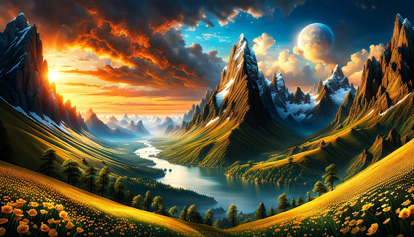 Blessings of Faith: A Dramatic Digital Painting