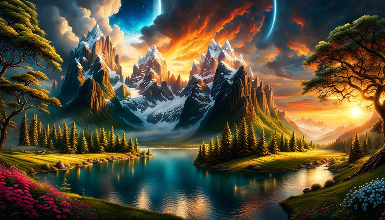Epic Digital Painting of Life's Blessings