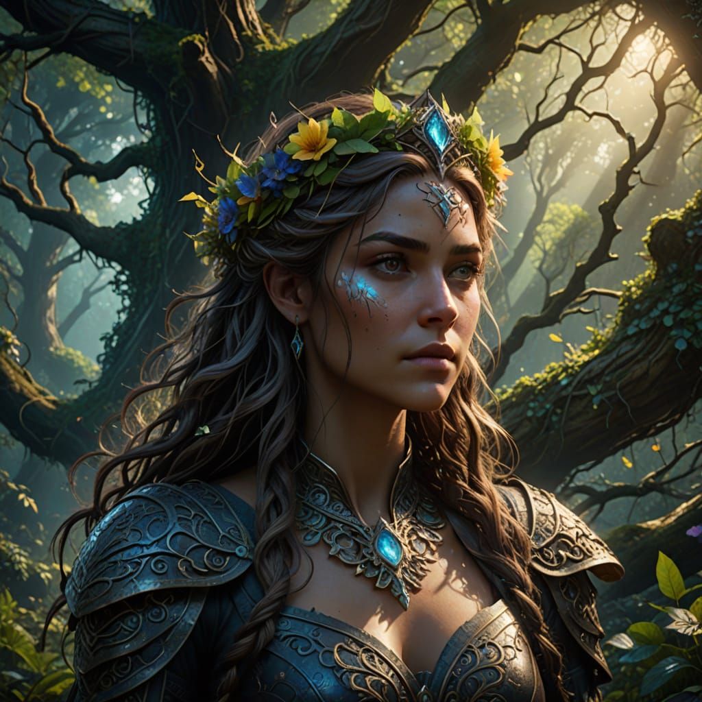 Forest Prince Adorned with Ethereal Beauty