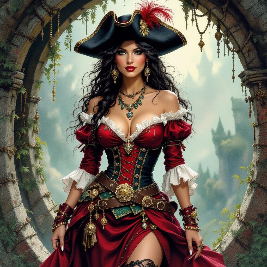 Elegant Pirate Finds Antique Treasure in Bohemian Style