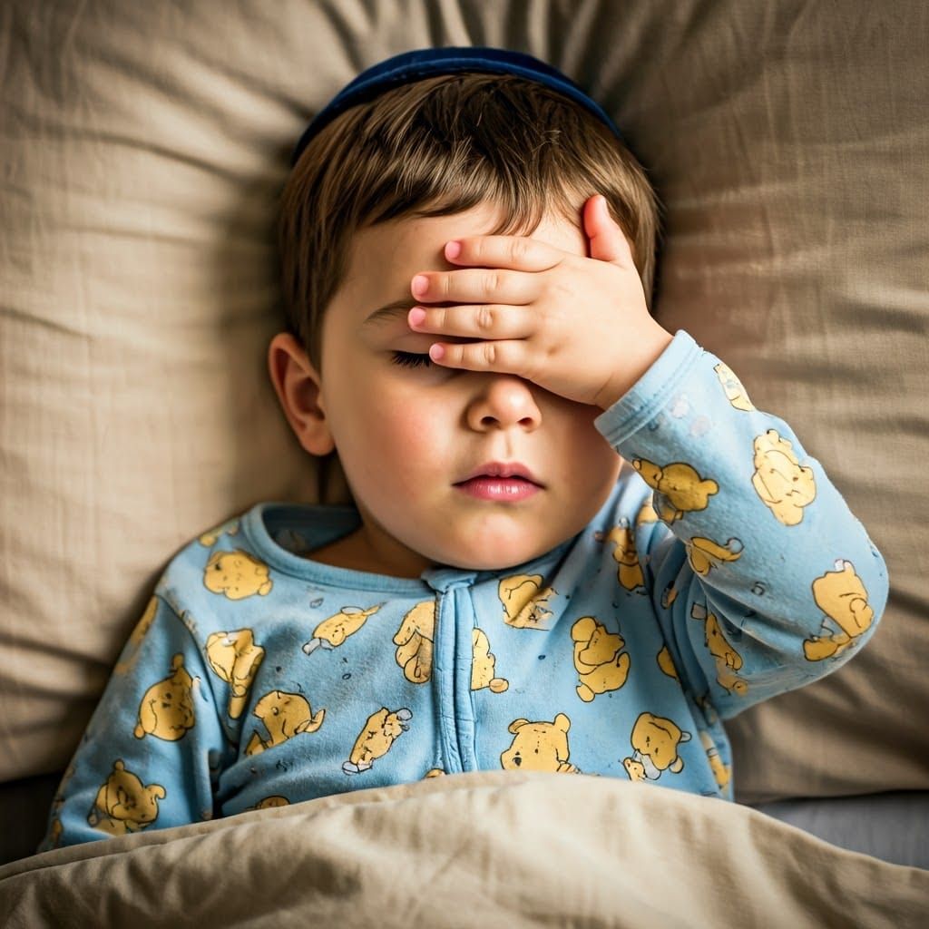 Cozy Jewish Boy in Winnie the Pooh Pajamas, Lost in Slumber