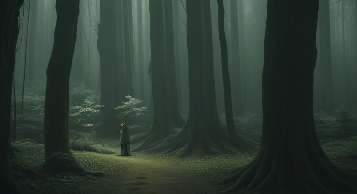 Cinematic Speaking Woods of Lothlorien Film Still