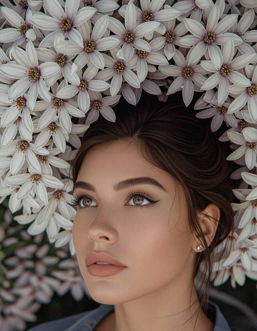 Secret Flower Guardian Extreme Close-Up Portrait