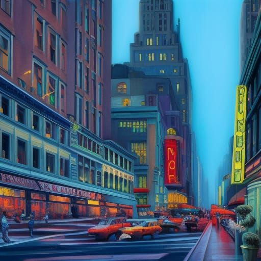 New York City: Digital Airbrush Painting in Brilliant Colors