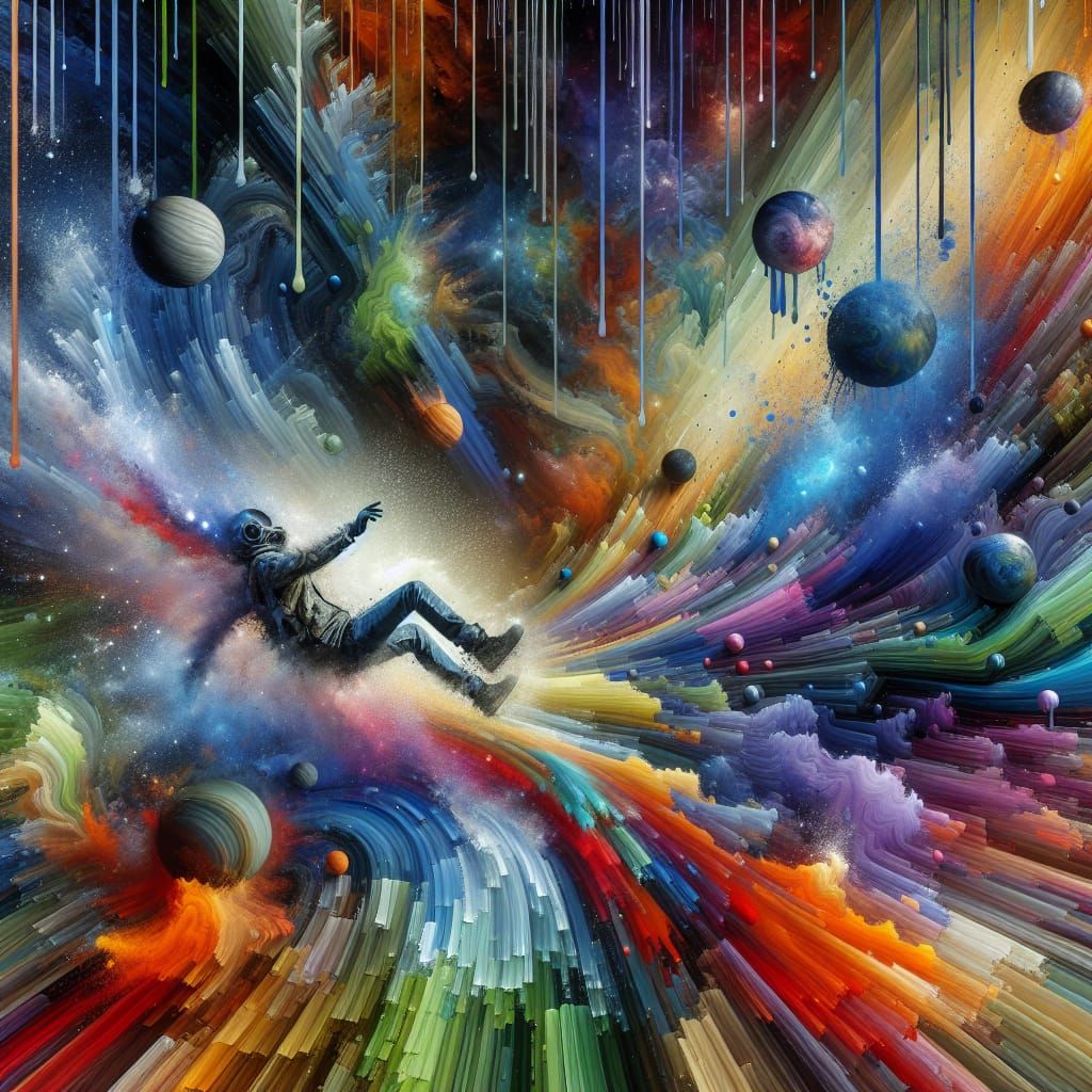 Falling Through Time: A Street Art Vision