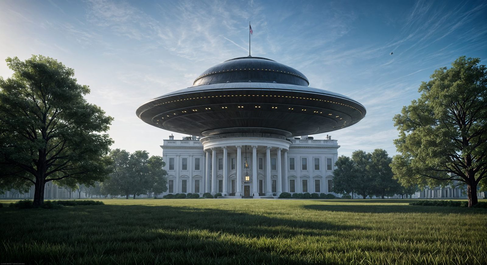 UFO lands on the White House