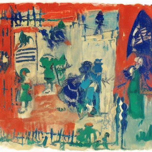 Vampire's Gift: An Abstract Expressionist Scene