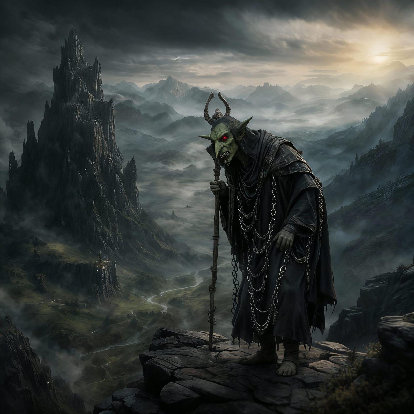Night Goblin Shaman on Misty Mountain Peak