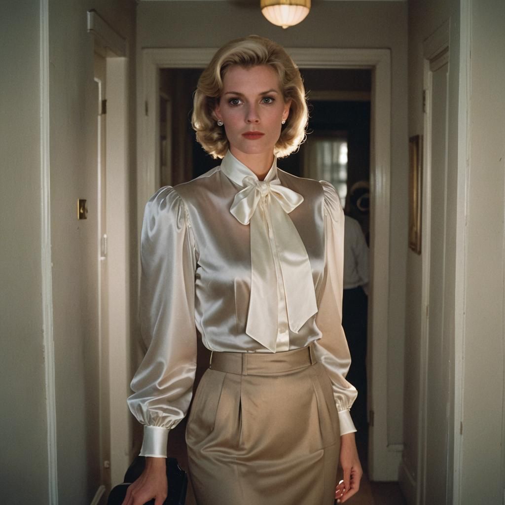 1980s Silhouette of Woman in Doorway