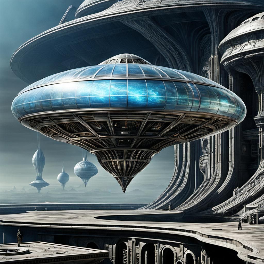 Alien transportation spaceship... or maybe is it just a giant citrus juicer?