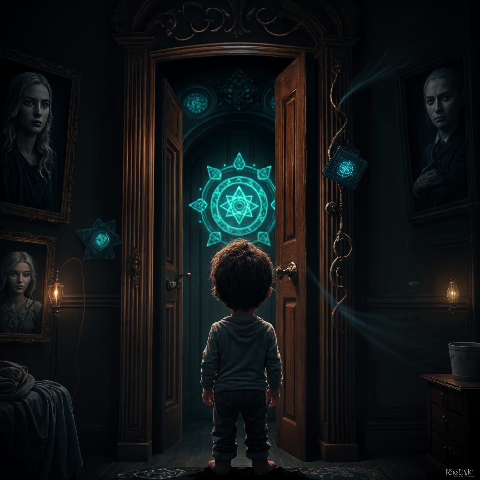 Eerie Whispers Emanate From The Open Closet Door