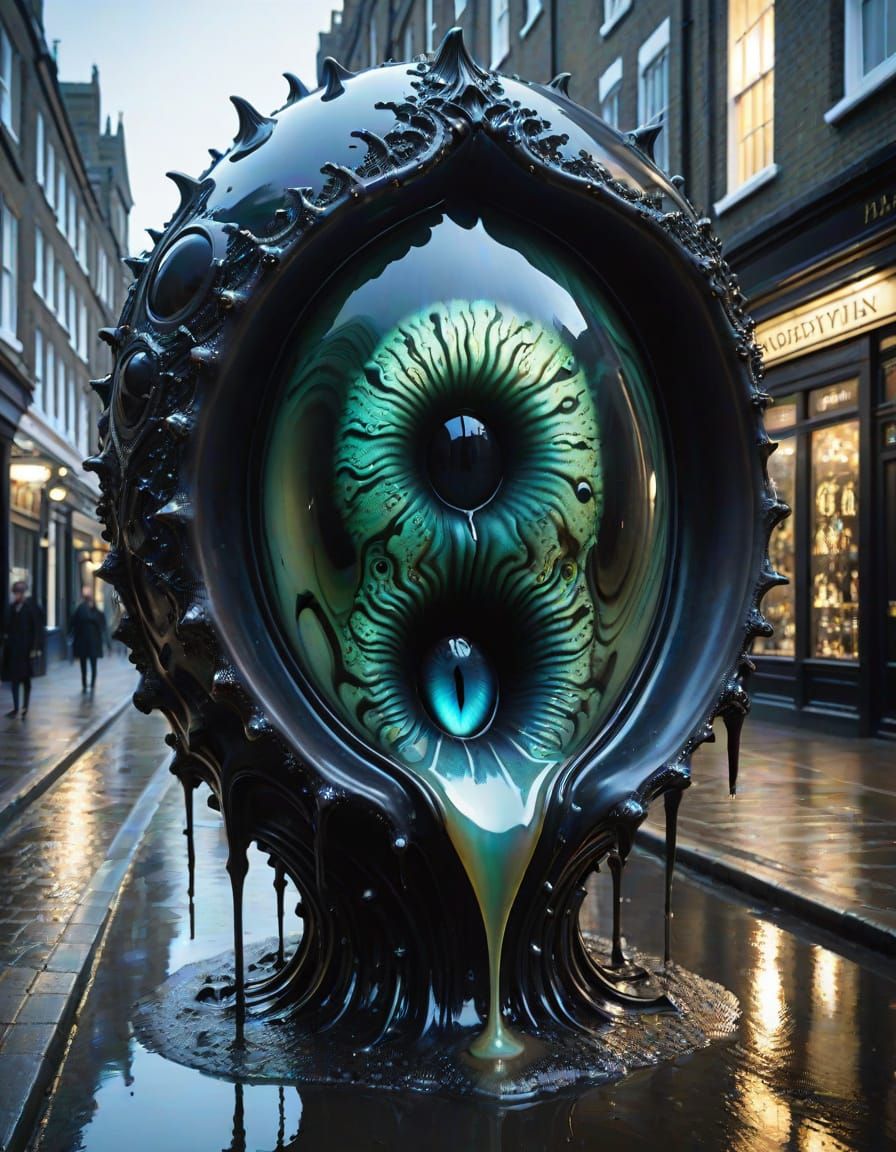 Cybergothic Vampire Emerges from Victorian London Night