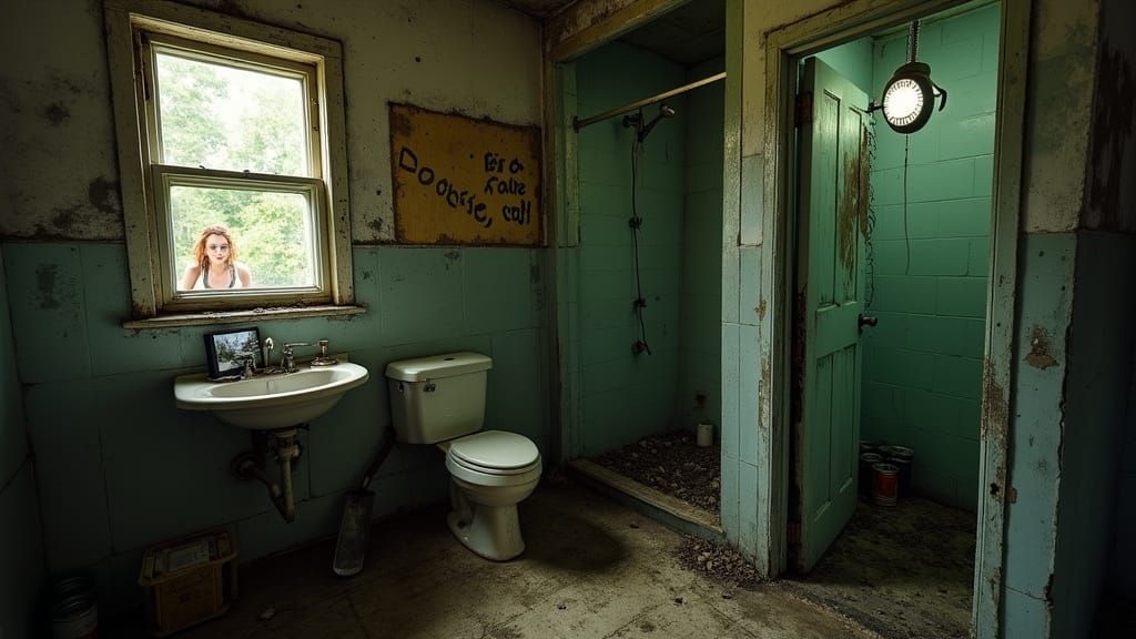 Post-Apocalyptic Bathroom Safehouse in Decay