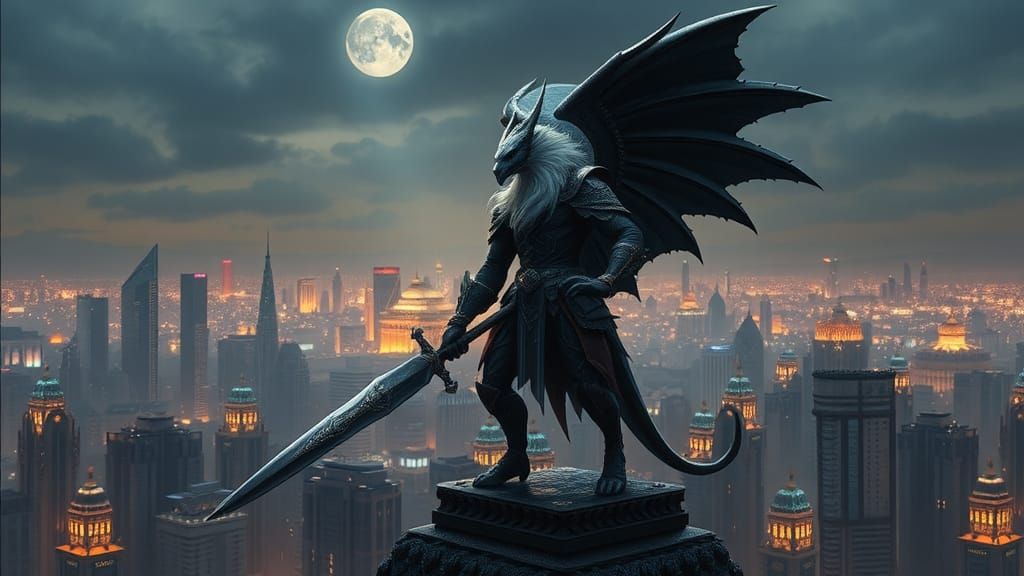 Humanoid winged beast